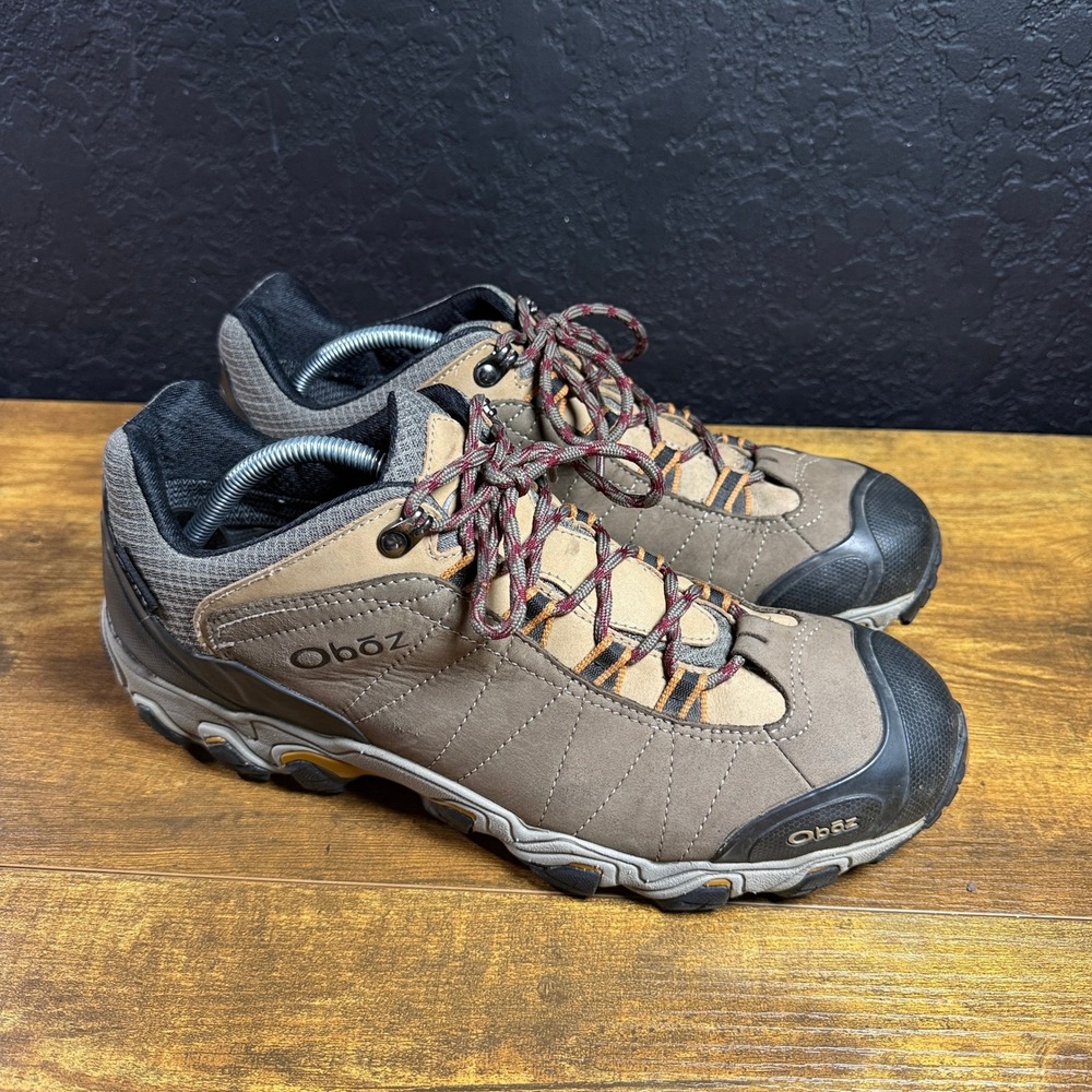 Oboz Bridger Low B-DRY Brown Leather Hiking Shoes Mens 11 EU 44.5